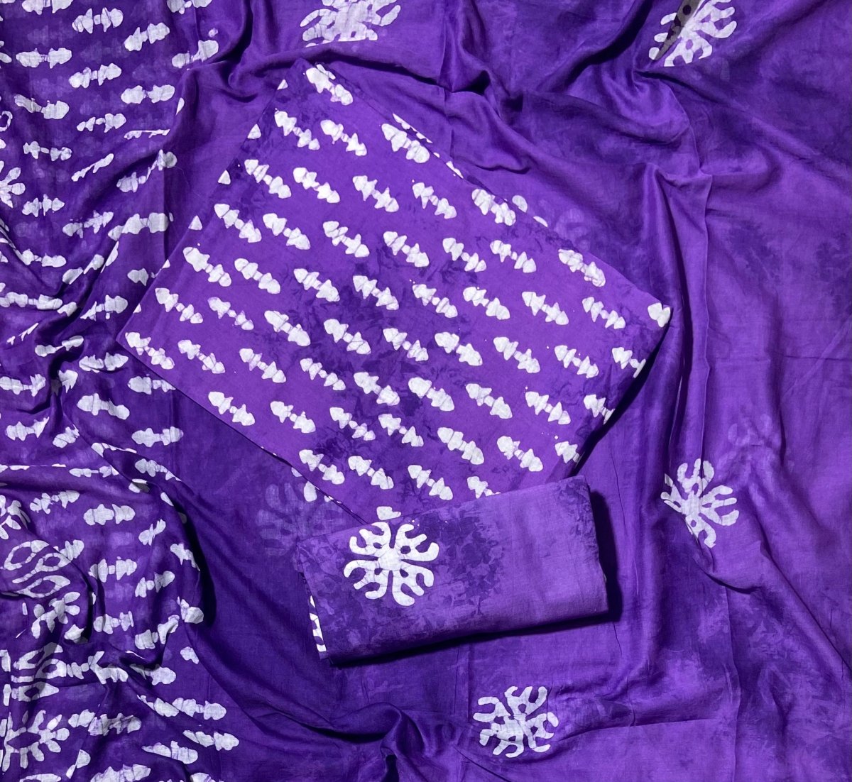 Block Print Elegant Cotton Suit Set - Yanchi