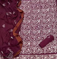 Block Print Elegant Cotton Suit Set - Yanchi