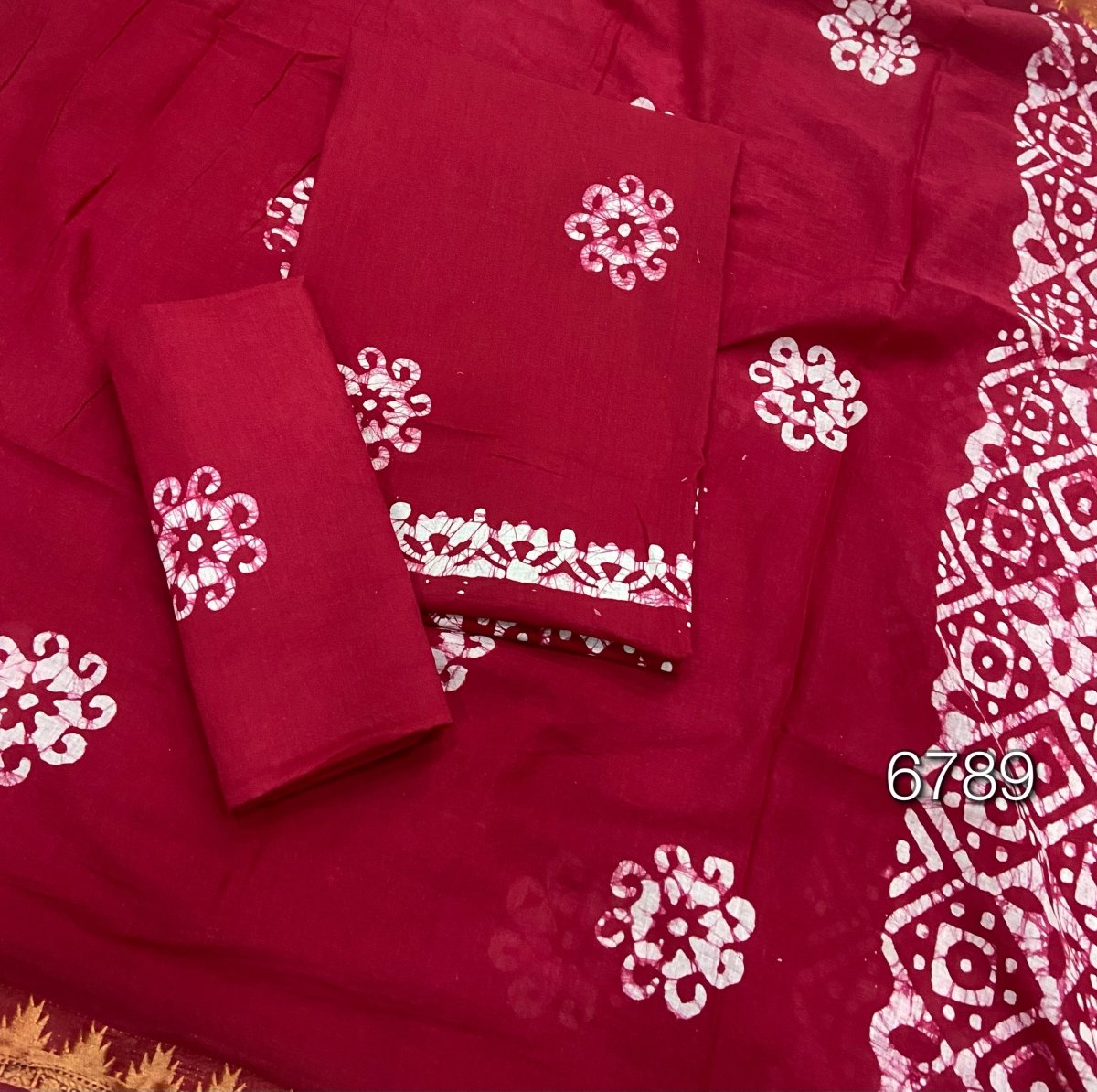 Block Print Elegant Cotton Suit Set - Yanchi