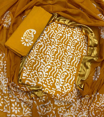 Block Print Elegant Cotton Suit Set - Yanchi