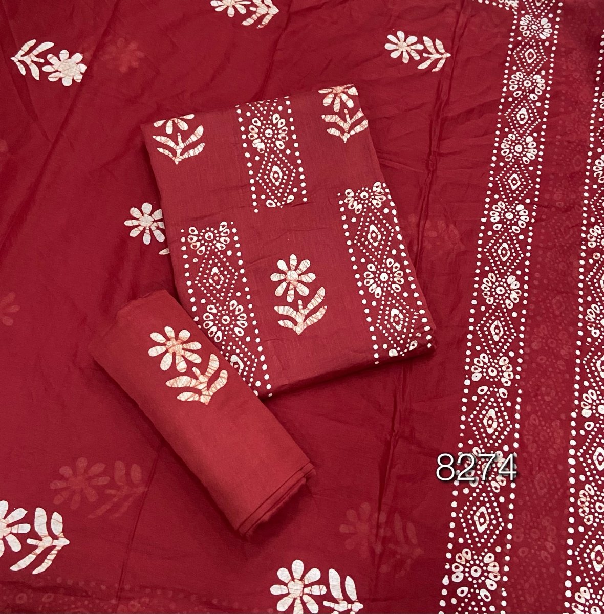 Block Print Elegant Cotton Suit Set - Yanchi