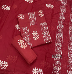Block Print Elegant Cotton Suit Set - Yanchi