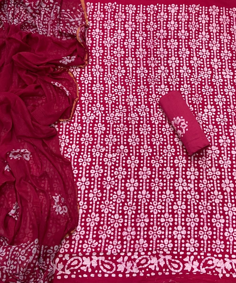 Block Print Elegant Cotton Suit Set - Yanchi