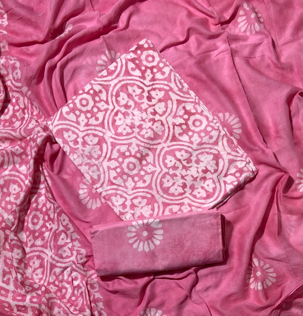 Block Print Elegant Cotton Suit Set - Yanchi