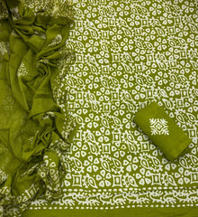 Block Print Elegant Cotton Suit Set - Yanchi