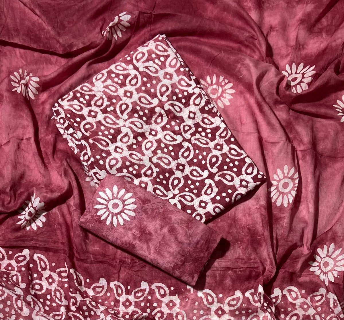 Block Print Elegant Cotton Suit Set - Yanchi