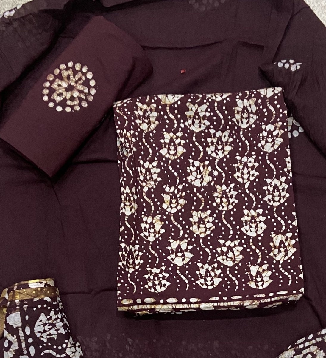Block Print Elegant Cotton Suit Set - Yanchi