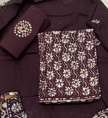 Block Print Elegant Cotton Suit Set - Yanchi