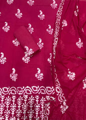 Block Print Elegant Cotton Suit Set - Yanchi