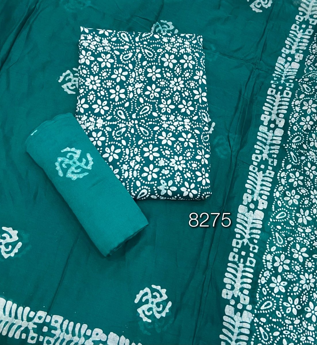 Block Print Elegant Cotton Suit Set - Yanchi