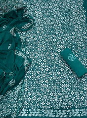 Block Print Elegant Cotton Suit Set - Yanchi