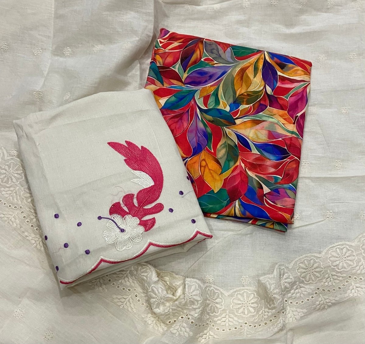 Cambric Cotton Print Suit Set - Yanchi