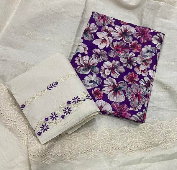 Cambric Cotton Print Suit Set - Yanchi