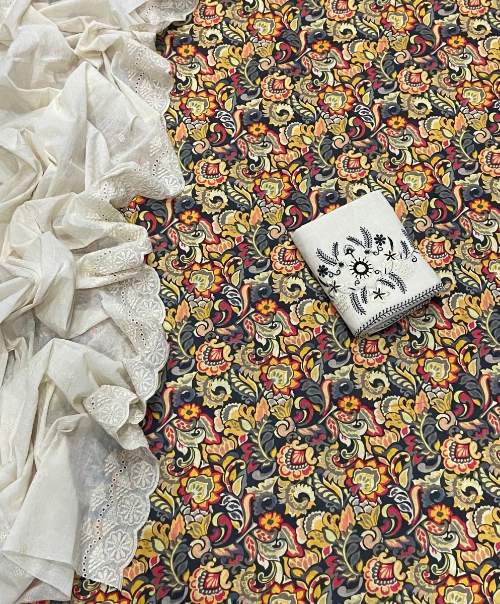 Cambric Cotton Print Suit Set - Yanchi