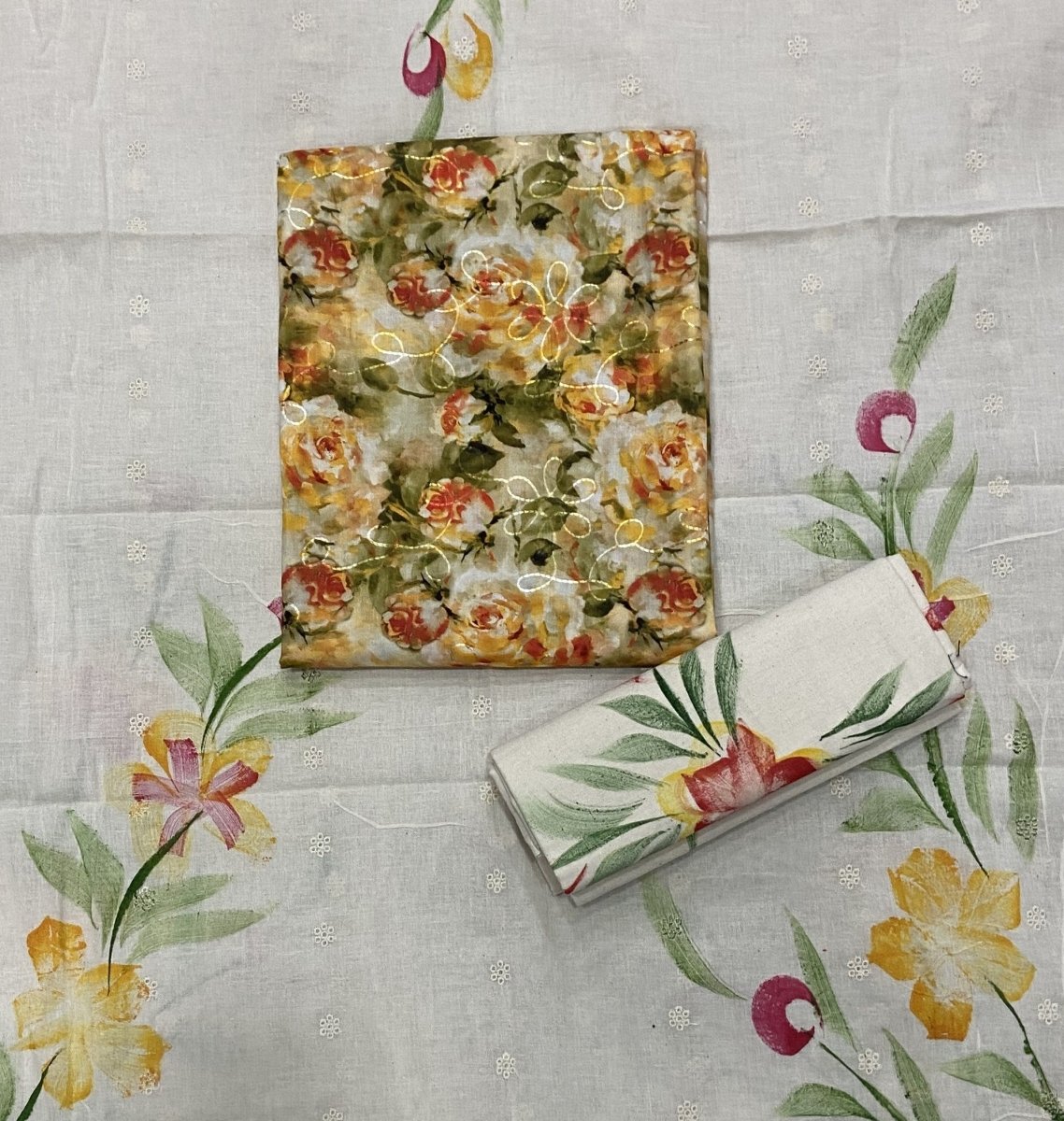Cambric Cotton Print Suit Set - Yanchi
