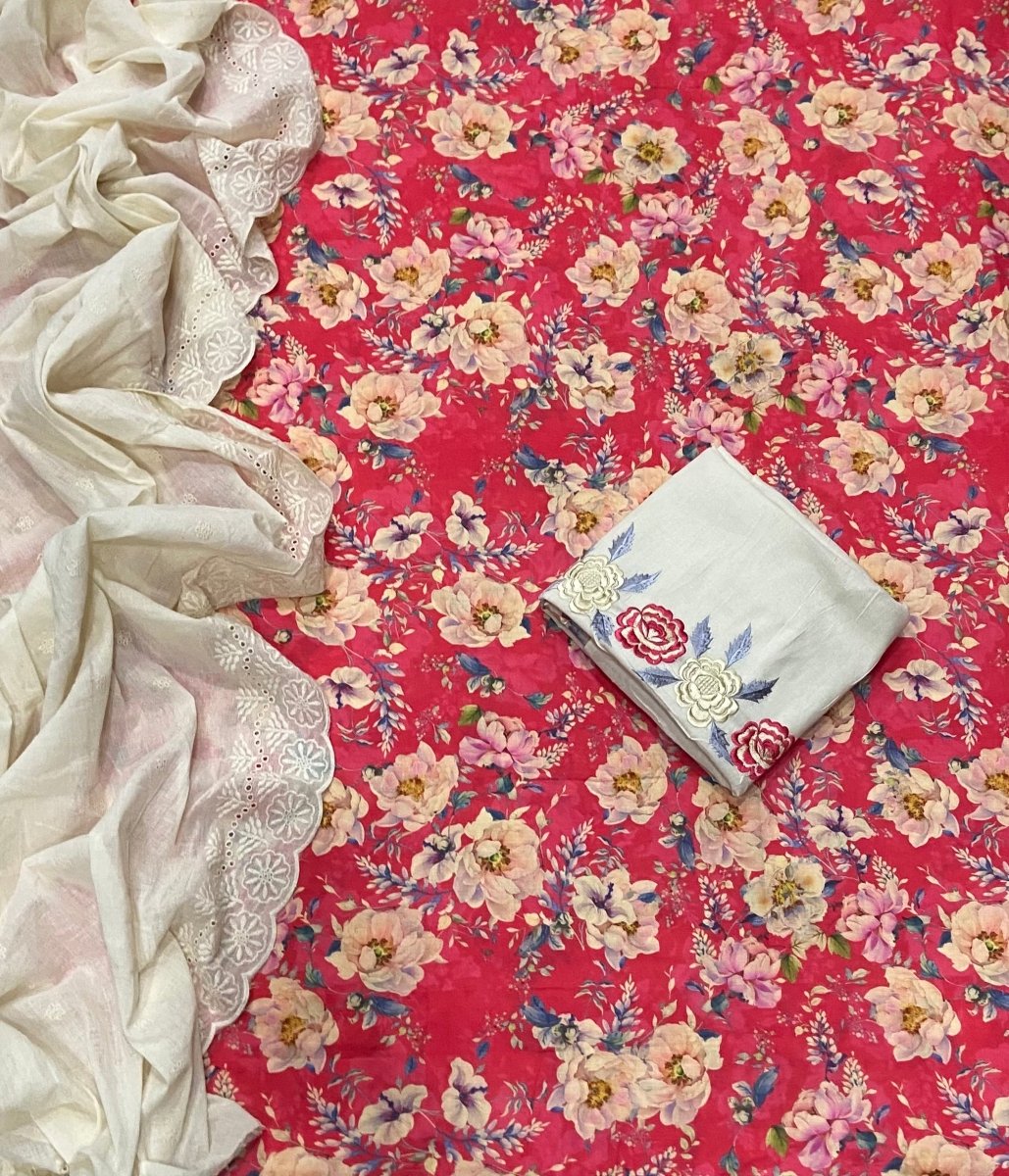 Cambric Cotton Print Suit Set - Yanchi