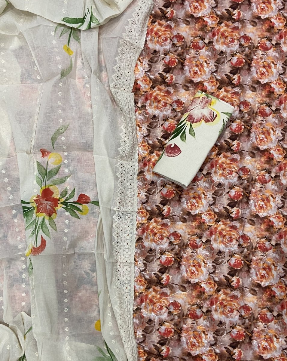 Cambric Cotton Print Suit Set - Yanchi