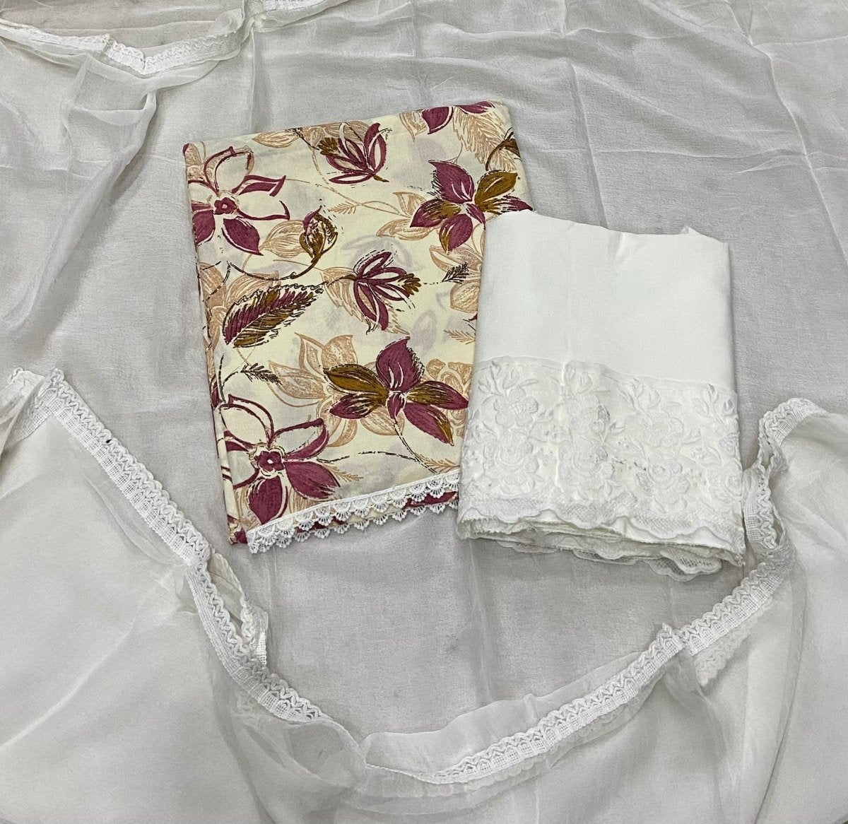 Cambric Cotton Print Suit Set - Yanchi