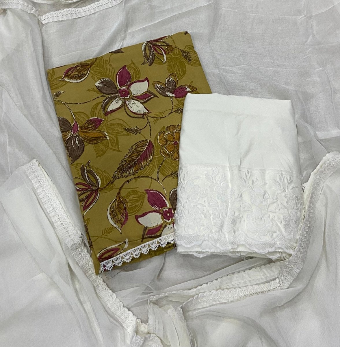 Cambric Cotton Print Suit Set - Yanchi