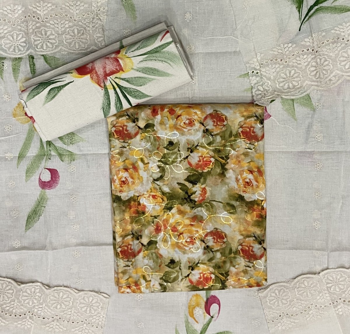 Cambric Cotton Print Suit Set - Yanchi