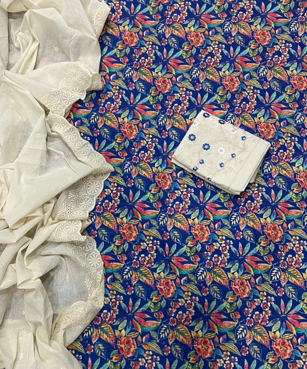 Cambric Cotton Print Suit Set - Yanchi