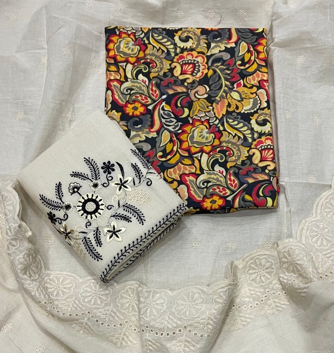 Cambric Cotton Print Suit Set - Yanchi