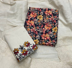 Cambric Cotton Print Suit Set - Yanchi