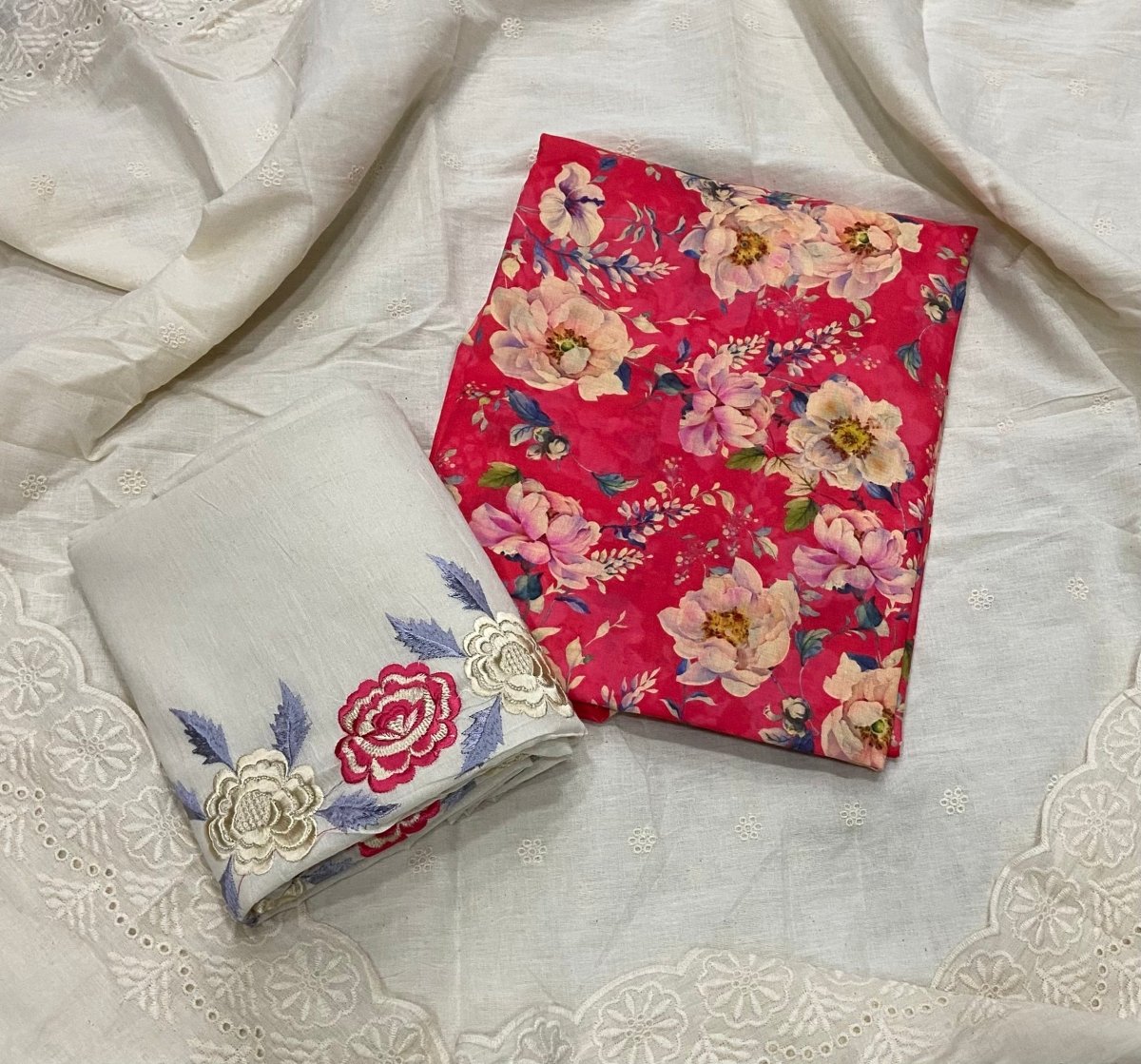 Cambric Cotton Print Suit Set - Yanchi