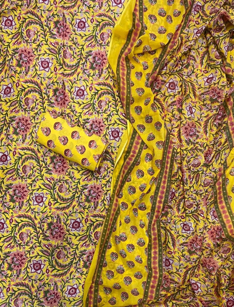 Celestial Pure Cotton Print Suit Set (Luxury Feel) - Yanchi