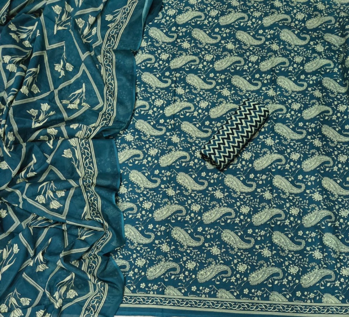 Celestial Pure Cotton Print Suit Set (Luxury Feel) - Yanchi