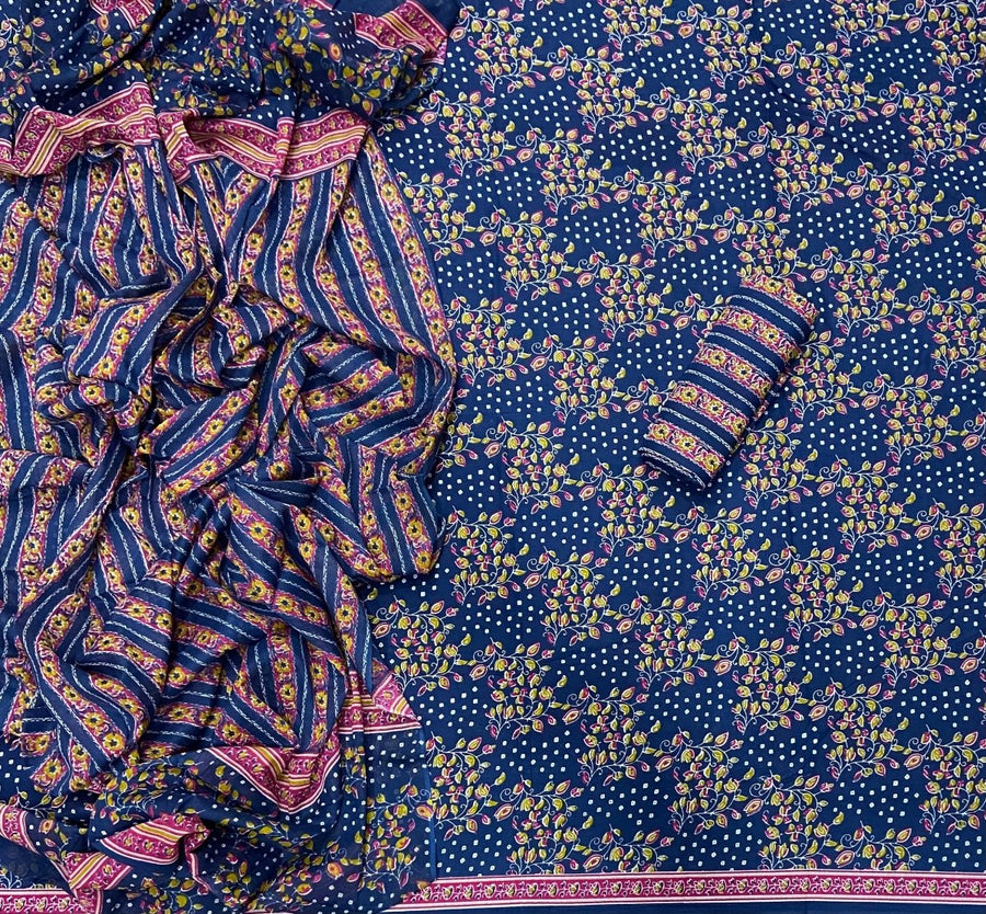 Celestial Pure Cotton Print Suit Set (Luxury Feel) - Yanchi