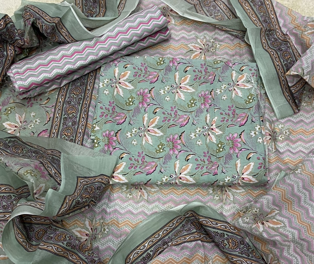 Celestial Pure Cotton Print Suit Set (Luxury Feel) - Yanchi