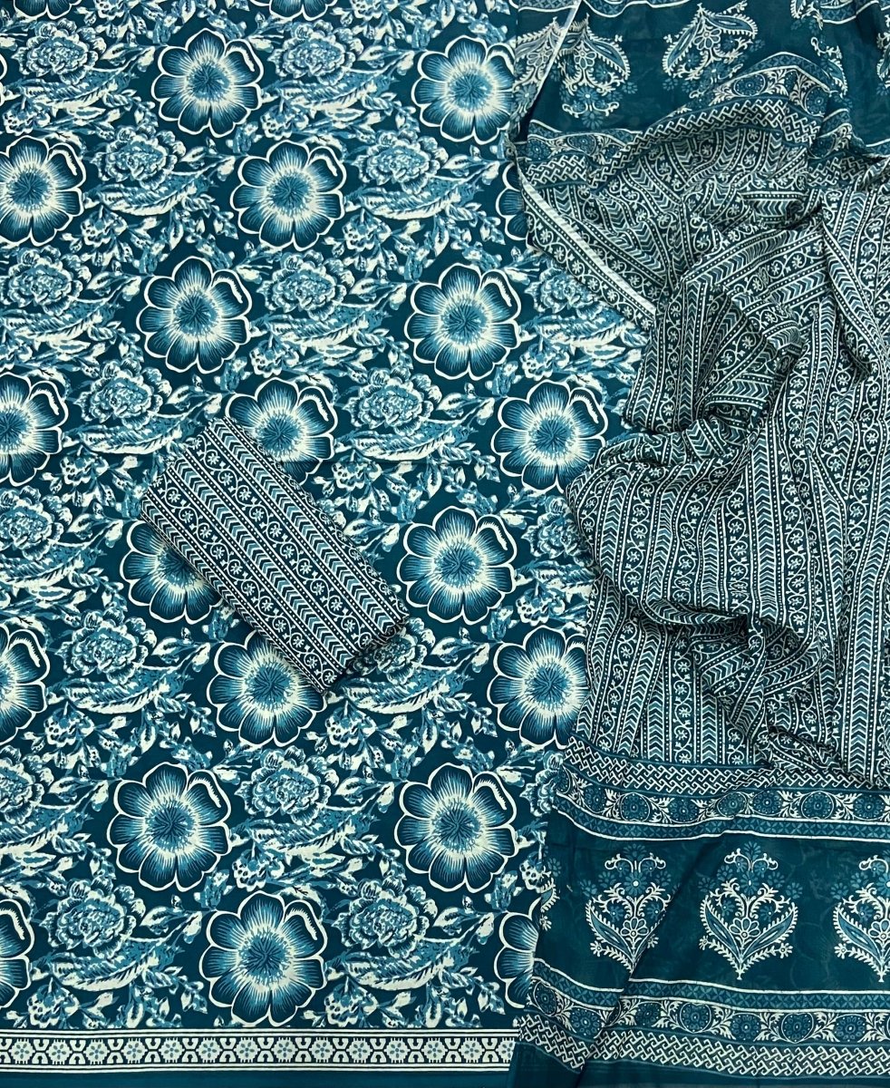 Celestial Pure Cotton Print Suit Set (Luxury Feel) - Yanchi