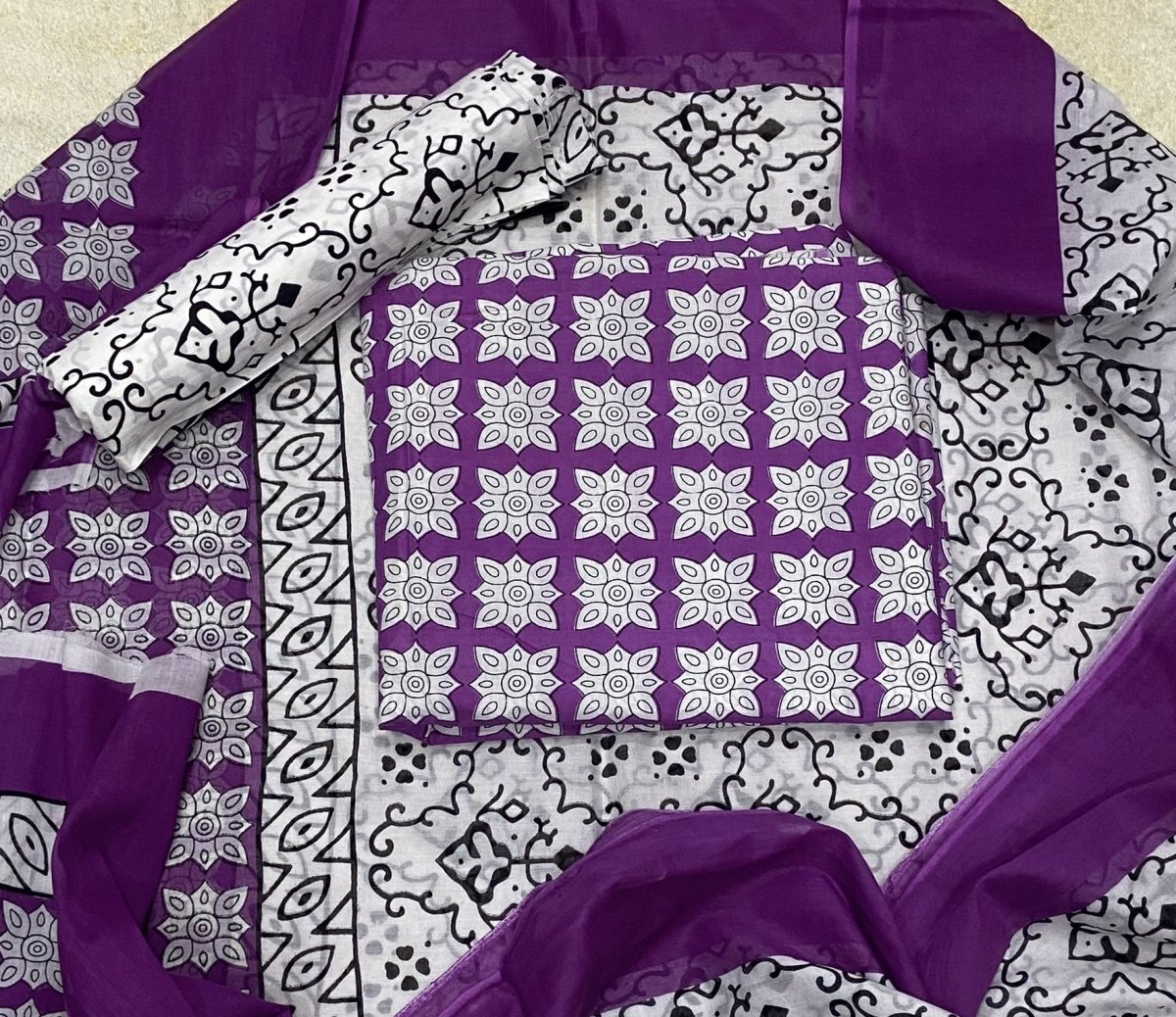 Celestial Pure Cotton Print Suit Set (Luxury Feel) - Yanchi