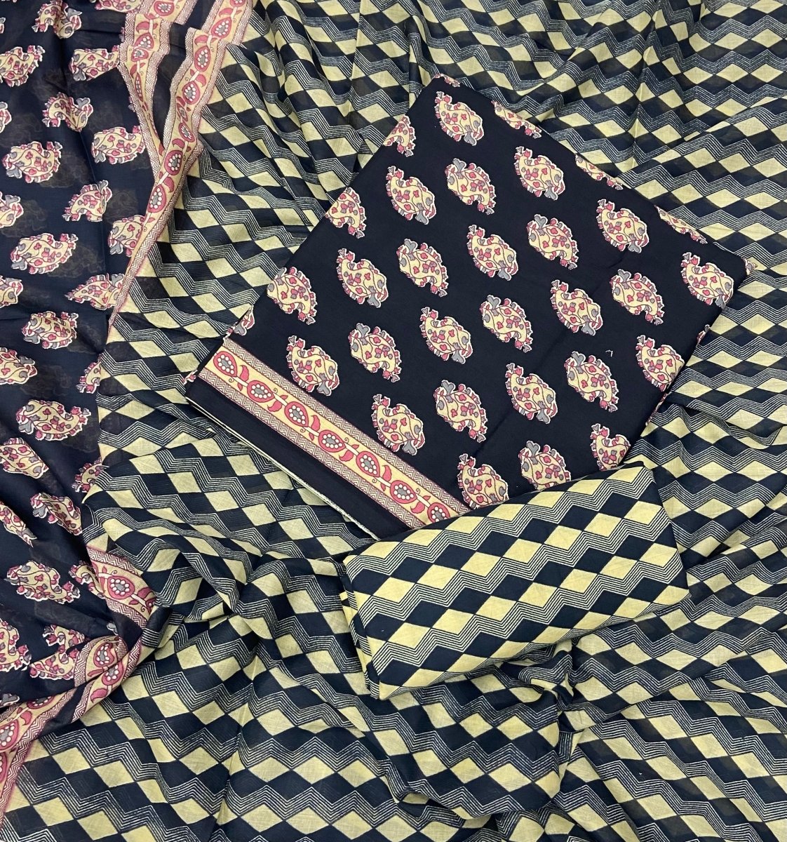 Celestial Pure Cotton Print Suit Set (Luxury Feel) - Yanchi