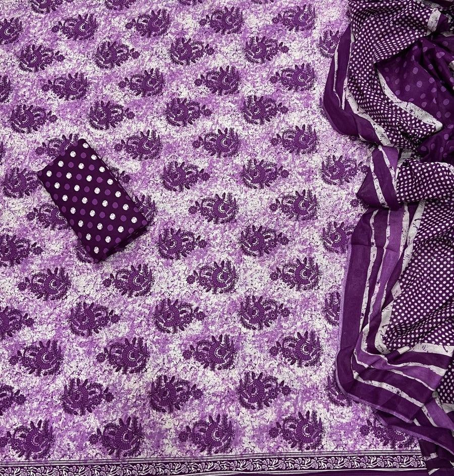 Celestial Pure Cotton Print Suit Set (Luxury Feel) - Yanchi