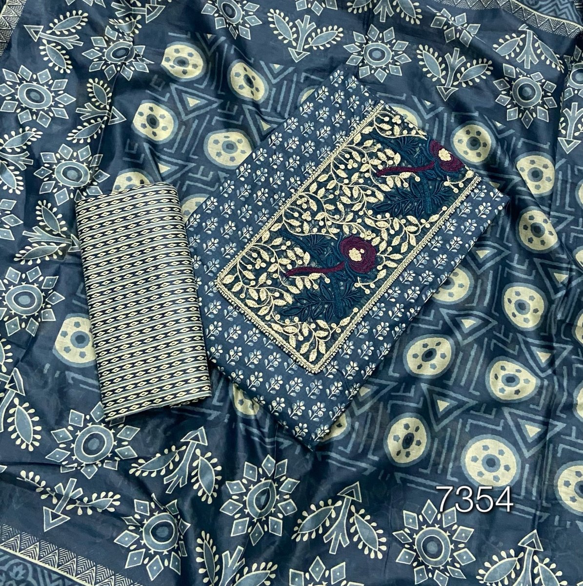 Celestial Pure Cotton Work Suit Set (Royal Feel) - Yanchi