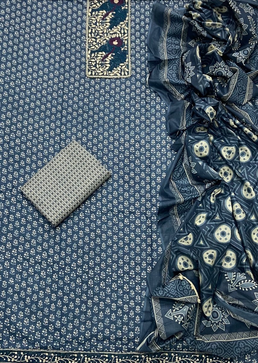 Celestial Pure Cotton Work Suit Set (Royal Feel) - Yanchi