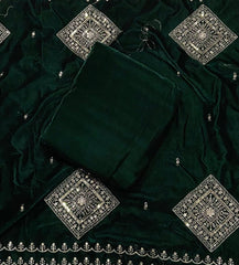 Classy Allover Winter Velvet Suit Set - Yanchi