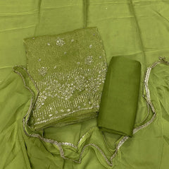 Classy Crush Jacquard Silk Suit Set with Stone Work - Yanchi