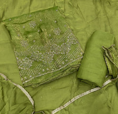 Classy Crush Jacquard Silk Suit Set with Stone Work - Yanchi