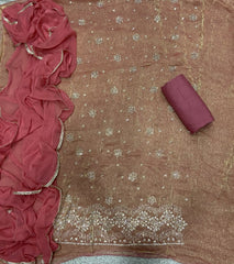 Classy Crush Jacquard Silk Suit Set with Stone Work - Yanchi