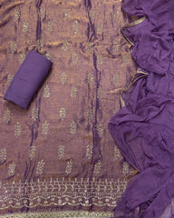 Classy Crush Jacquard Silk Suit Set with Swarovski Work - Yanchi