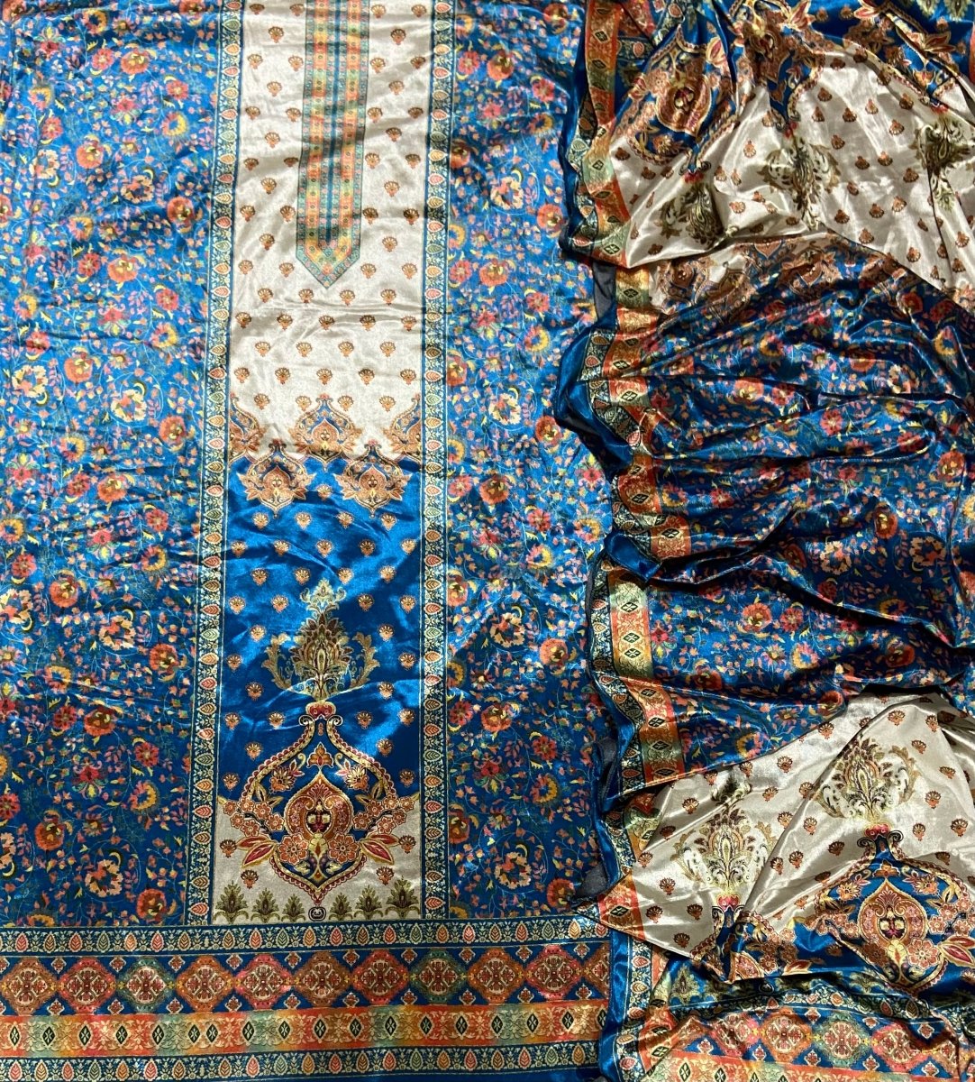 Classy Digital Print Winter Velvet Suit Set - Yanchi