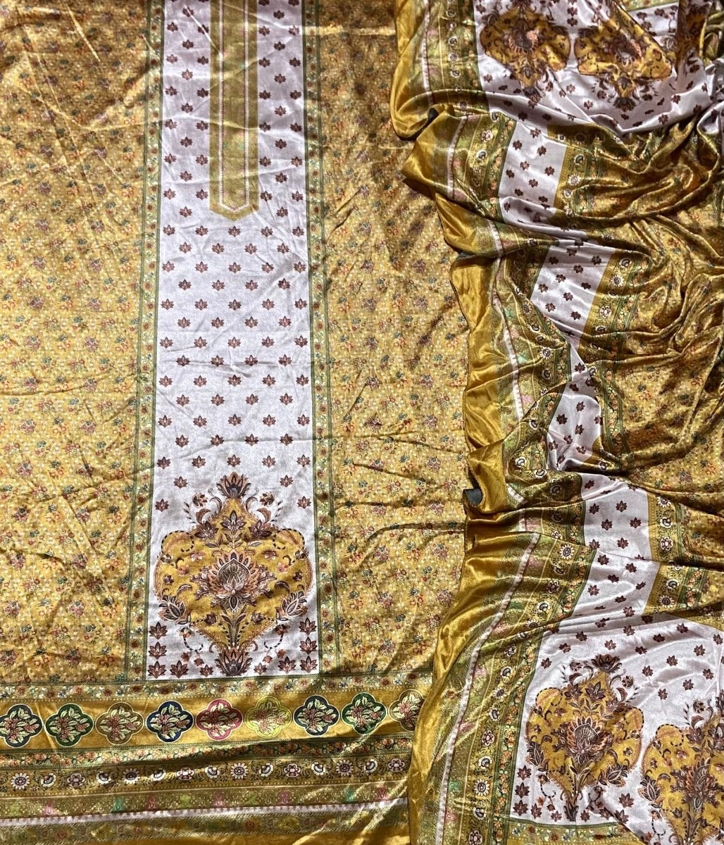 Classy Digital Print Winter Velvet Suit Set - Yanchi