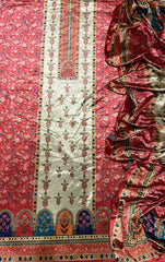 Classy Digital Print Winter Velvet Suit Set - Yanchi