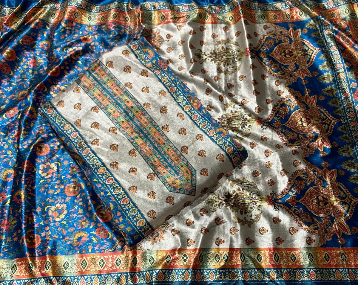 Classy Digital Print Winter Velvet Suit Set - Yanchi