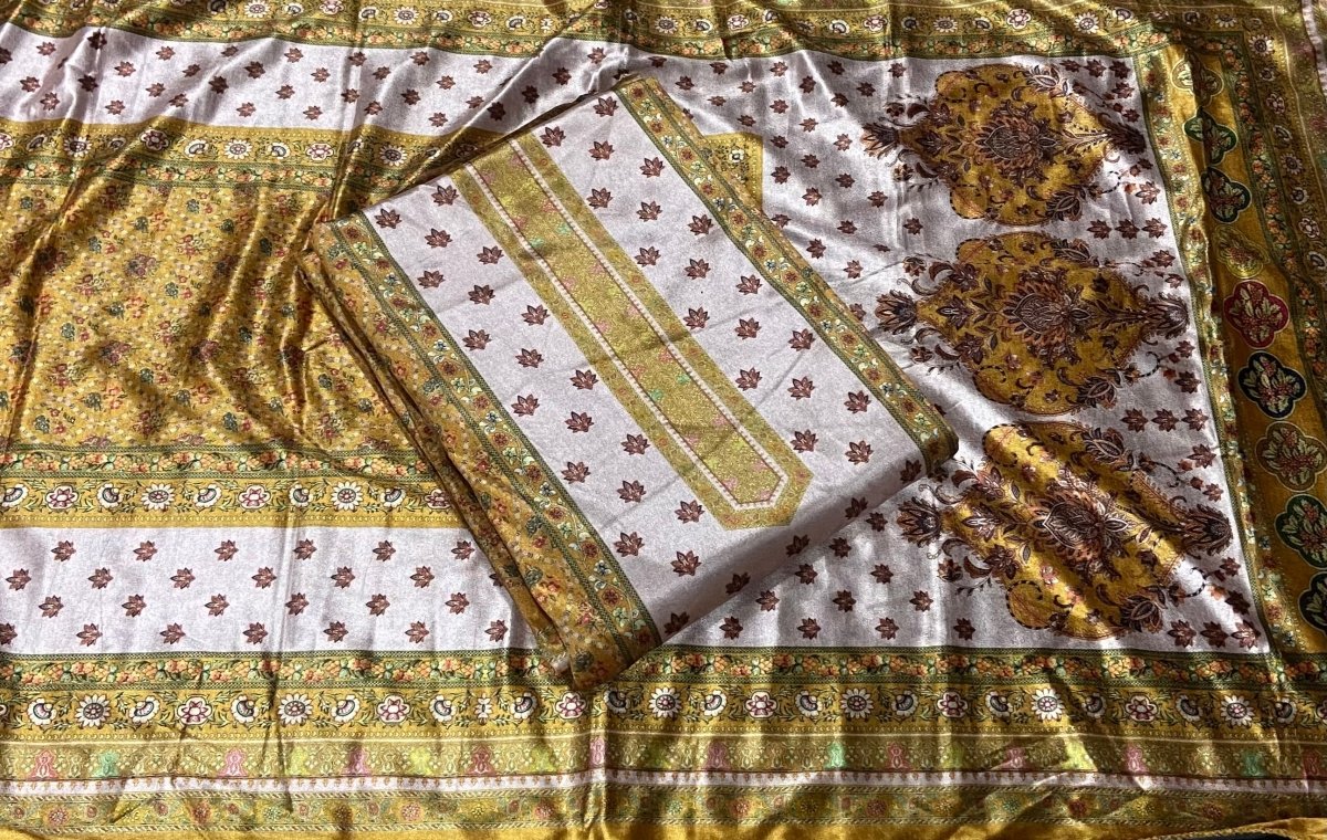 Classy Digital Print Winter Velvet Suit Set - Yanchi