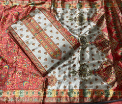 Classy Digital Print Winter Velvet Suit Set - Yanchi