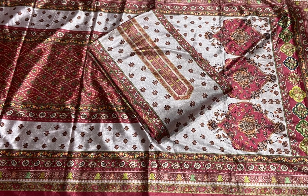 Classy Digital Print Winter Velvet Suit Set - Yanchi